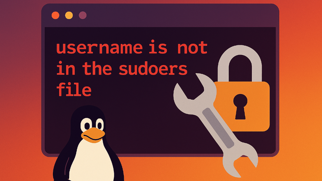 username is not in the sudoers file