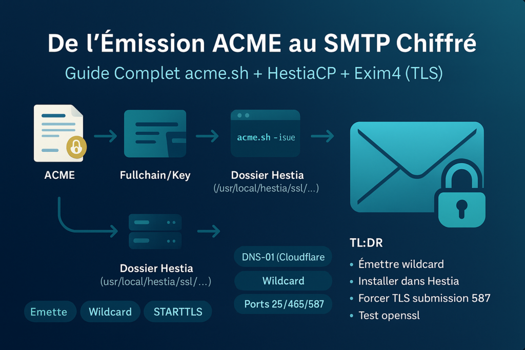 De l’Émission ACME au SMTP Chiffré : Guide Complet : acme.sh + HestiaCP + Exim4 (TLS) | smart-tech.mg
