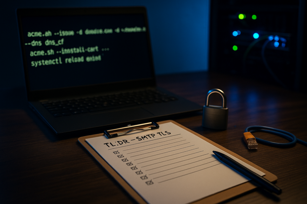 TL:DR - smtp tls